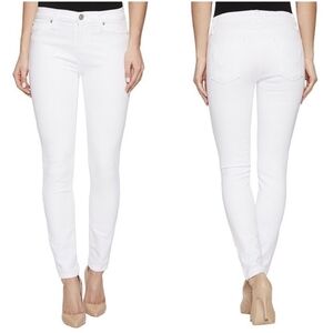 Hudson White Nico Super Skinny Midrise Jeans